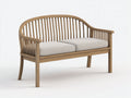 Gartenbank Holz 120 x 60 x 85 cm - Naturfarbenes Design mit gepolsterter Sitzfläche - Moderne Sitzbank für Garten und Terrasse
