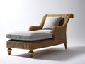 Sonnenliege Polyrattan 180 x 75 x 85 cm - Geflochtenes Design mit Polsterauflage - Moderne Gartenliege für Terrasse Garten und Außenbereich