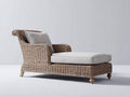 Sonnenliege aus Polyrattan 190 x 75 x 85 cm - Braun-Beige - Gepolsterte Liegefläche mit Armlehne