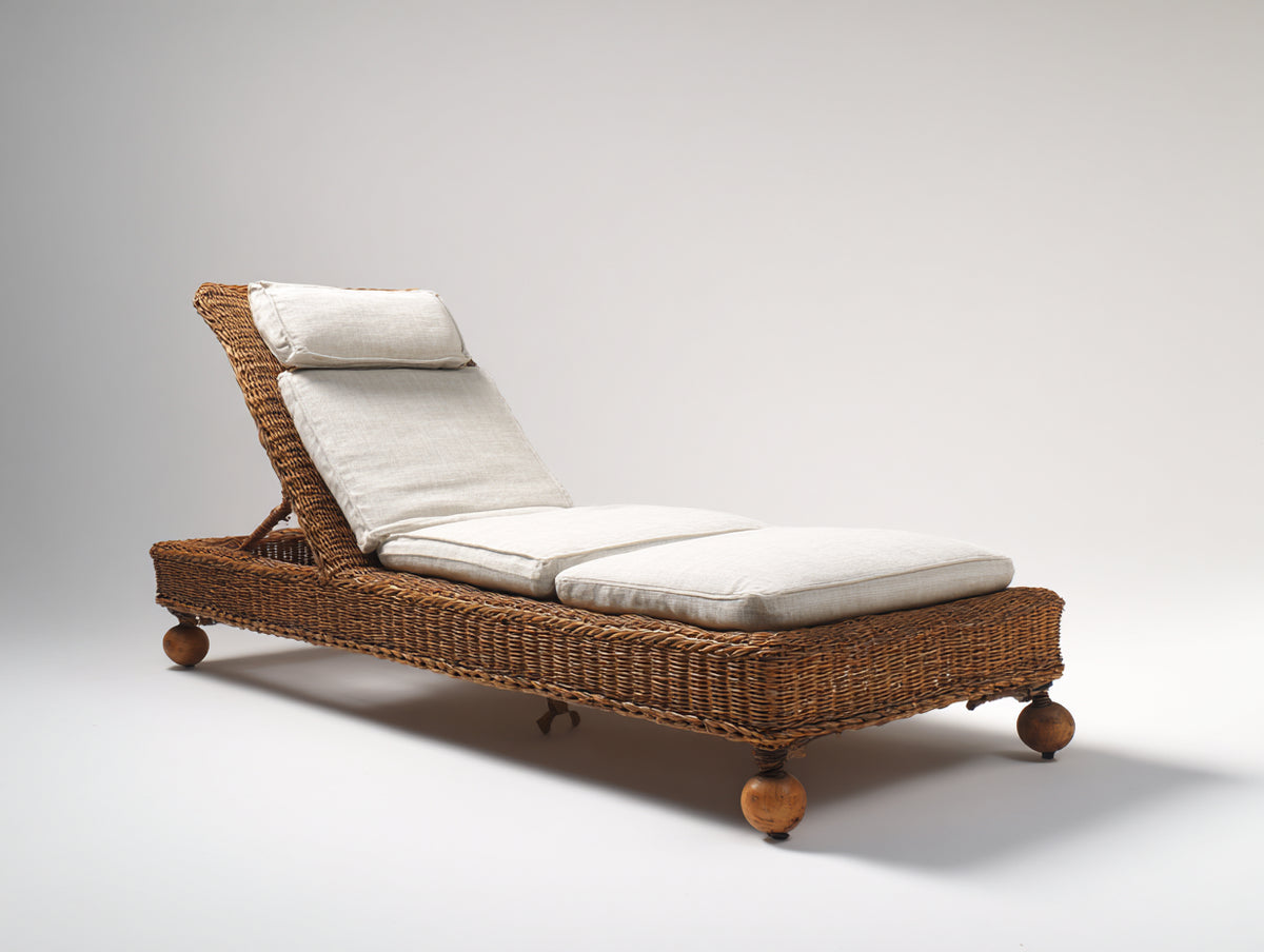 Sonnenliege Polyrattan 190 x 75 x 85 cm - Geflochtenes Design mit Polsterauflage - Moderne Gartenliege für Terrasse Garten und Außenbereich