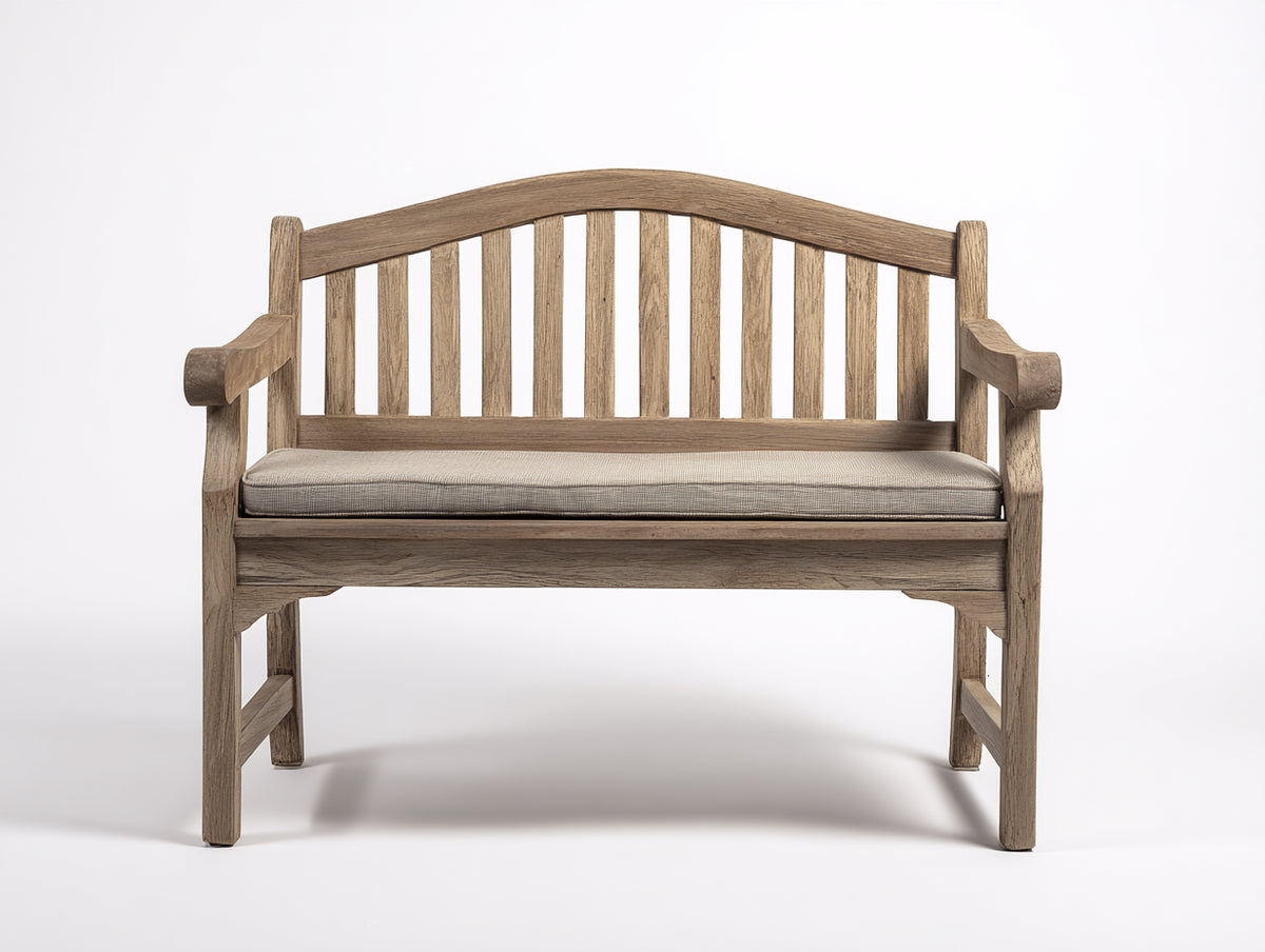 Gartenbank aus Holz 140 x 65 x 90 cm - Braun - Klassisches Design für Garten und Terrasse