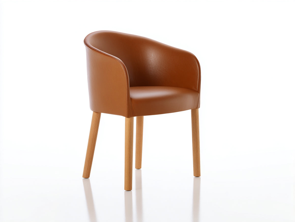 Esszimmerstühle Kunstleder Sitzfläche 55x55x80 cm - Braun - modernes skandinavisches Design