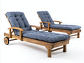 Sonnenliege Holz 200 x 70 x 35 cm - Verstellbare Rückenlehne mit Polsterauflage - Moderne Gartenliege für Terrasse Garten und Außenbereich