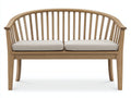 Gartenbank aus Holz 125 x 60 x 85 cm - Naturfarbe - Klassisches Design für Garten und Terrasse